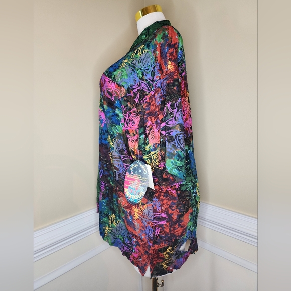 Vintage Anxious Men's Multicolor Frog Graphic Shirt NWT - Picture 4 of 16